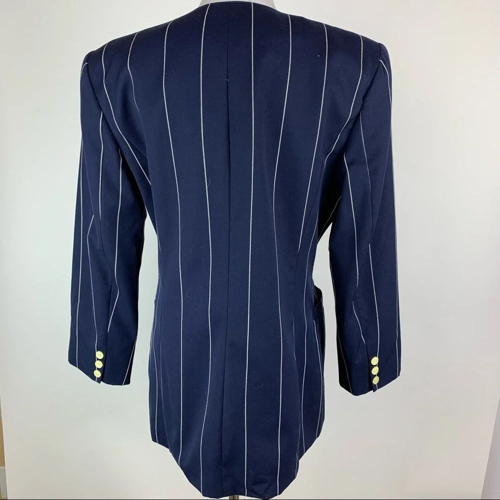 Vintage Mr. Jax Double Breasted Pinstripe Blazer - Picture 6 of 10